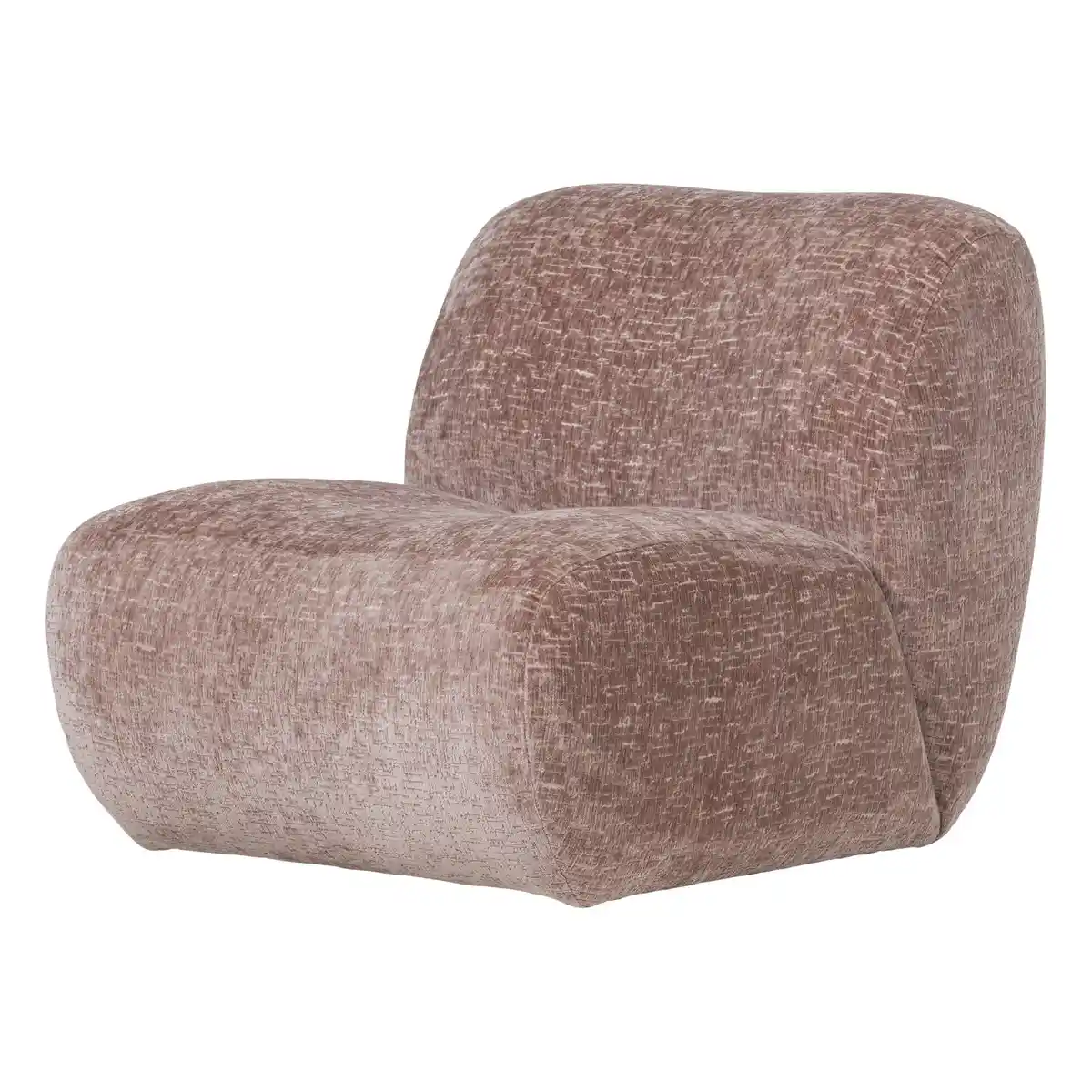Sessel Nomu - Craquelé  Samt Hellrosa