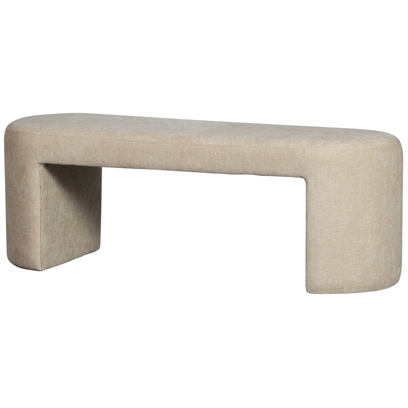 Bank Jacob aus Chenille-Stoff, Natur Bank Jacob aus Chenille-Stoff, Natur