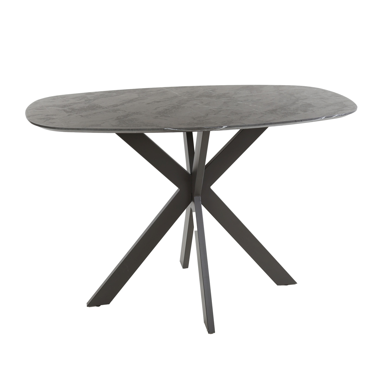 Ovaler Bartisch Melamik - schwarze Keramikoptik, 140 x 80 cm Ovaler Bartisch Melamik - schwarze Keramikoptik, 140 x 80 cm