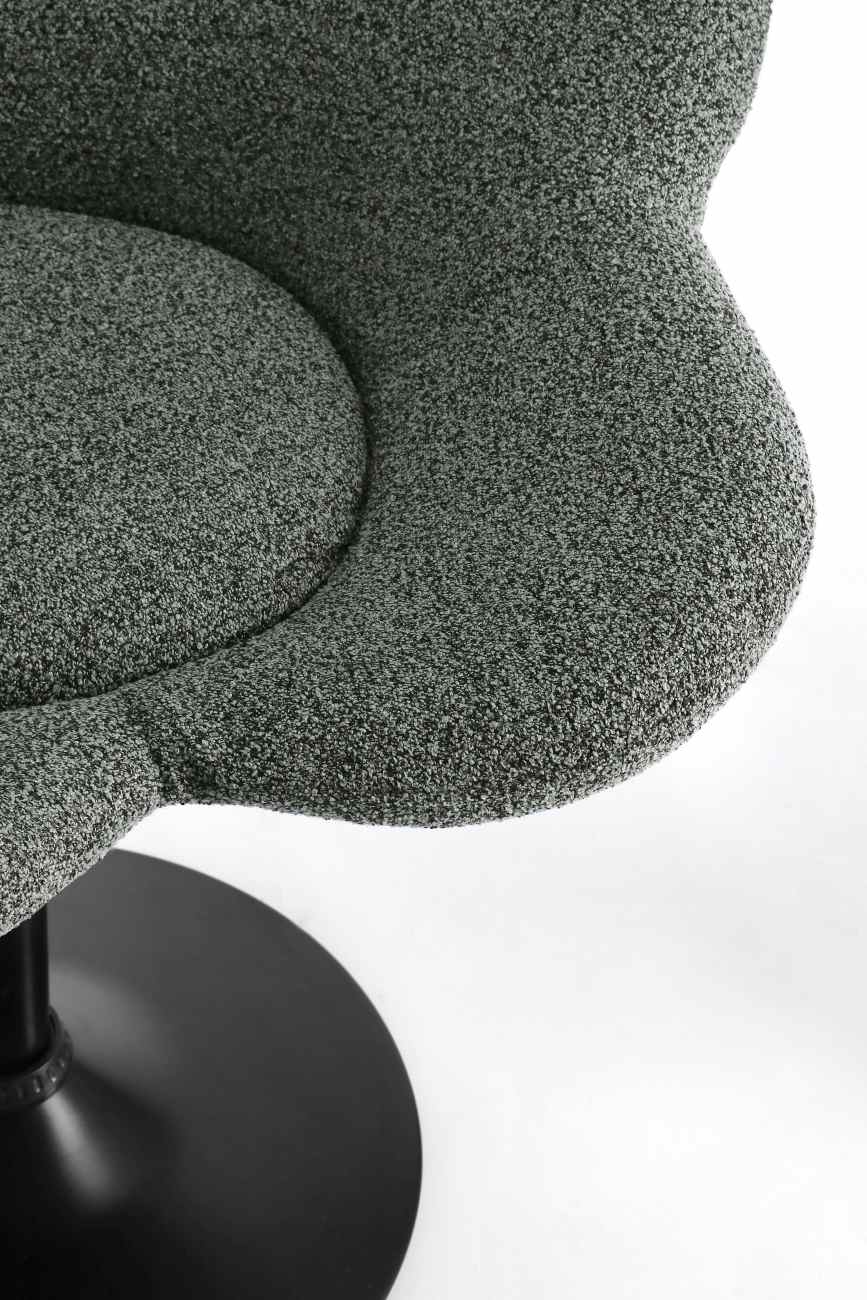 Esszimmerstuhl Fleur 2er-Set, Schwarz / Dunkelgrün