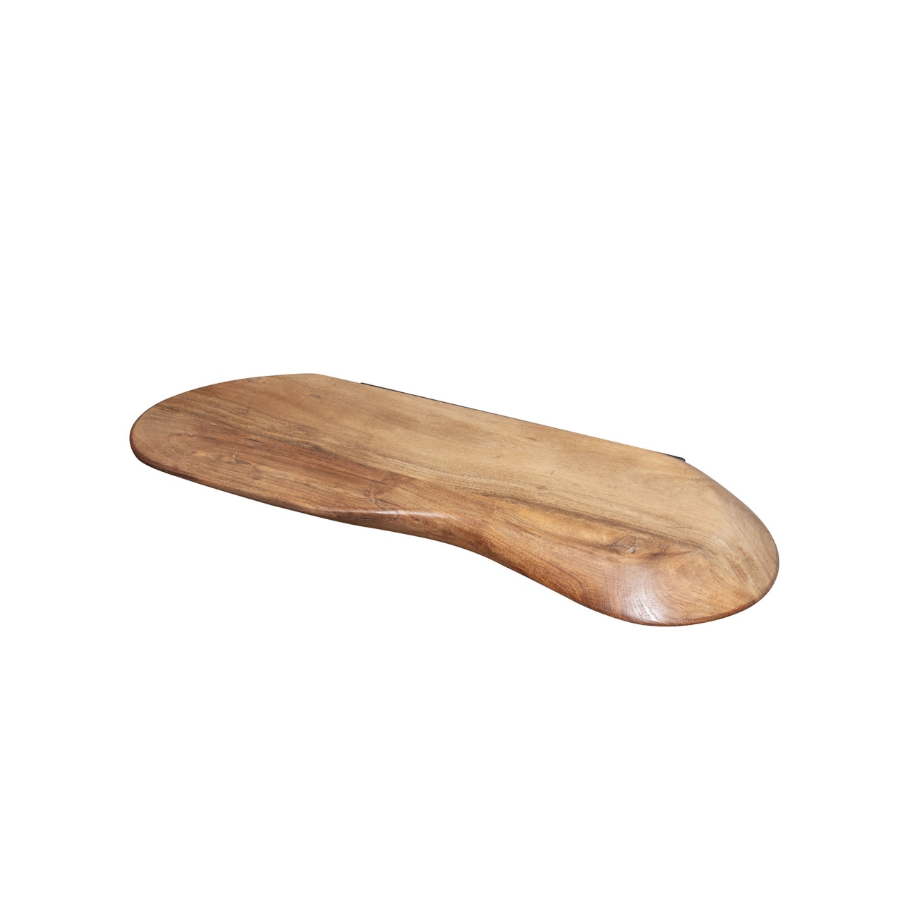 Wandregal Yore - Akazie massiv Braun, Organisch, natürliche Kante, 60 cm