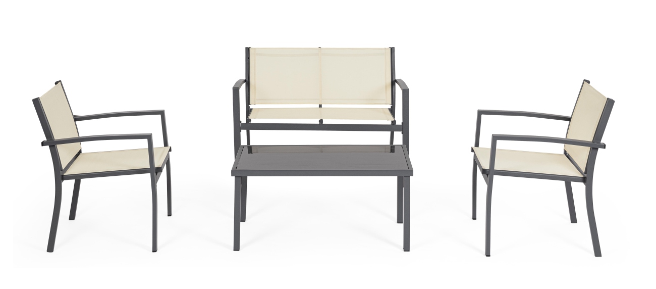 Garten-Set Florida 4er Gruppe, Creme