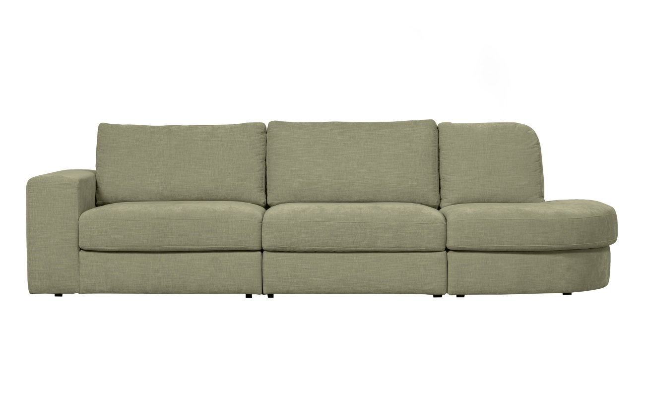 Das Sofa Family überzeugt mit seinem modernen Design. Gefertigt wurde es aus Webstoff, welches einen grünen Farbton besitzt. Das Gestell ist aus Holz und hat eine schwarze Farbe. Das Sofa besitzt eine Sitzhöhe von 44 cm.