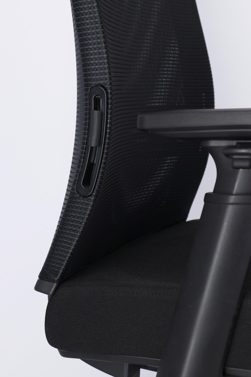 Bürostuhl Killian mit Armlehne, Schwarz