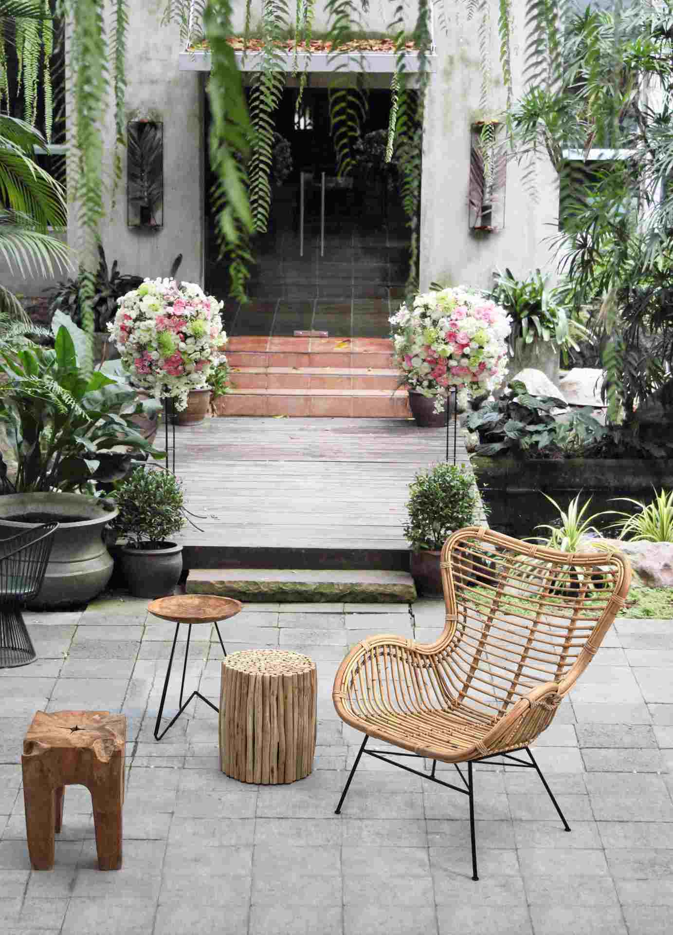 Sessel Casilda aus Rattan, Natur