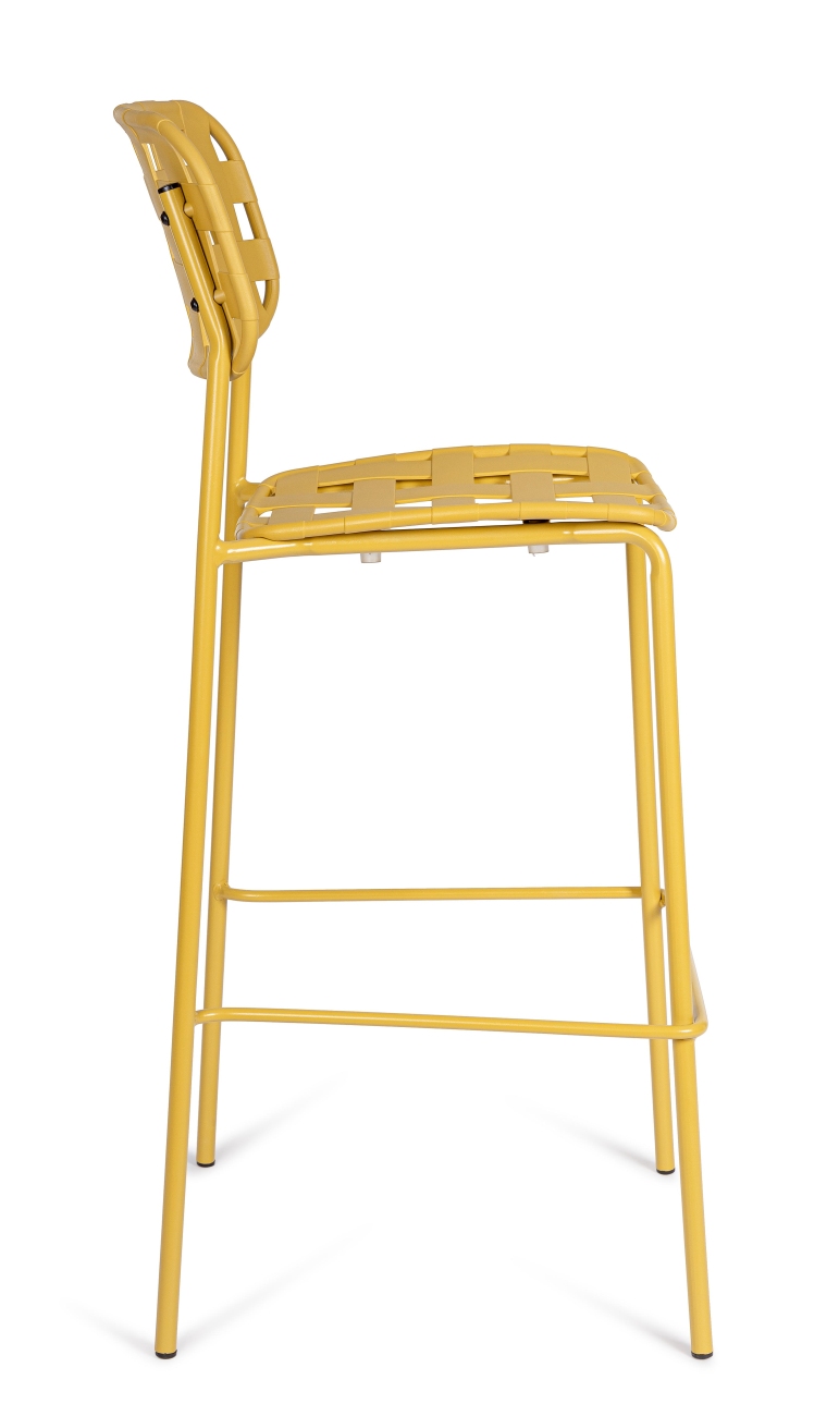 Gartenbarhocker Clover aus Metall, Ocker