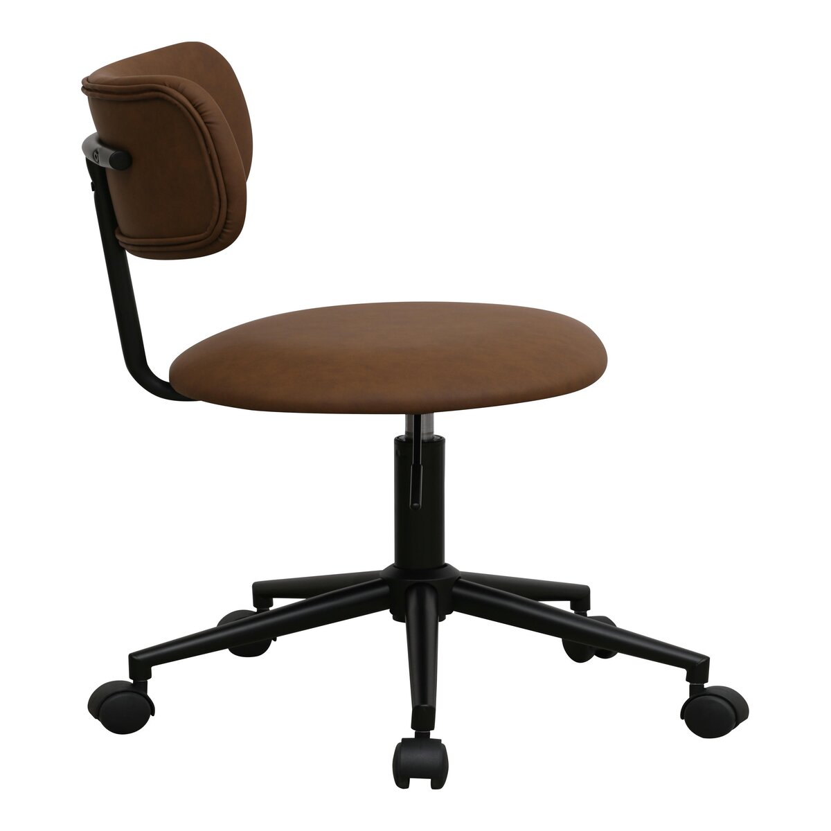 Bürostuhl Xory aus Kunstleder - Drehbar, Höhenverstellbar, Neigbar, Dunkelbraun