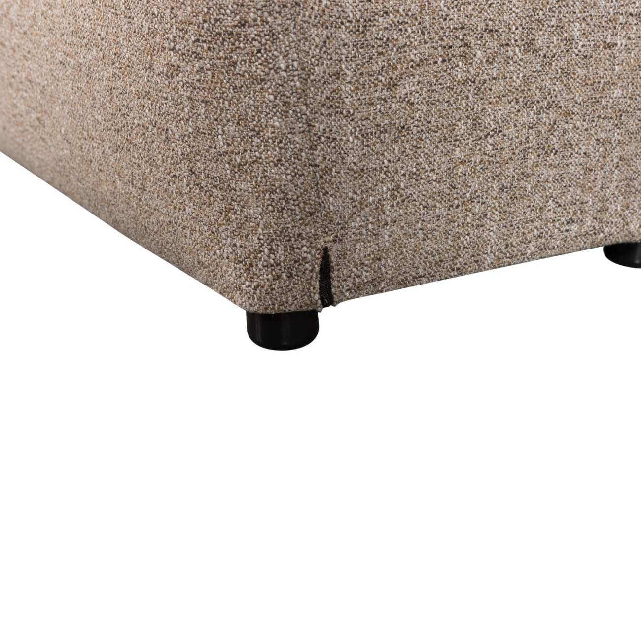 Hocker Baggy aus Melange-Stoff, Braun