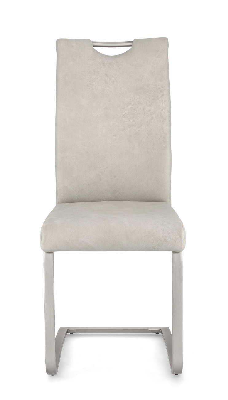 Esszimmerstuhl Kenneth aus Kunstleder, Beige