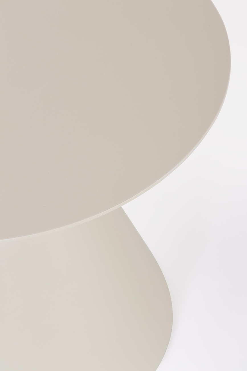 Couchtisch Aloha rund aus Aluminium, Sandshell