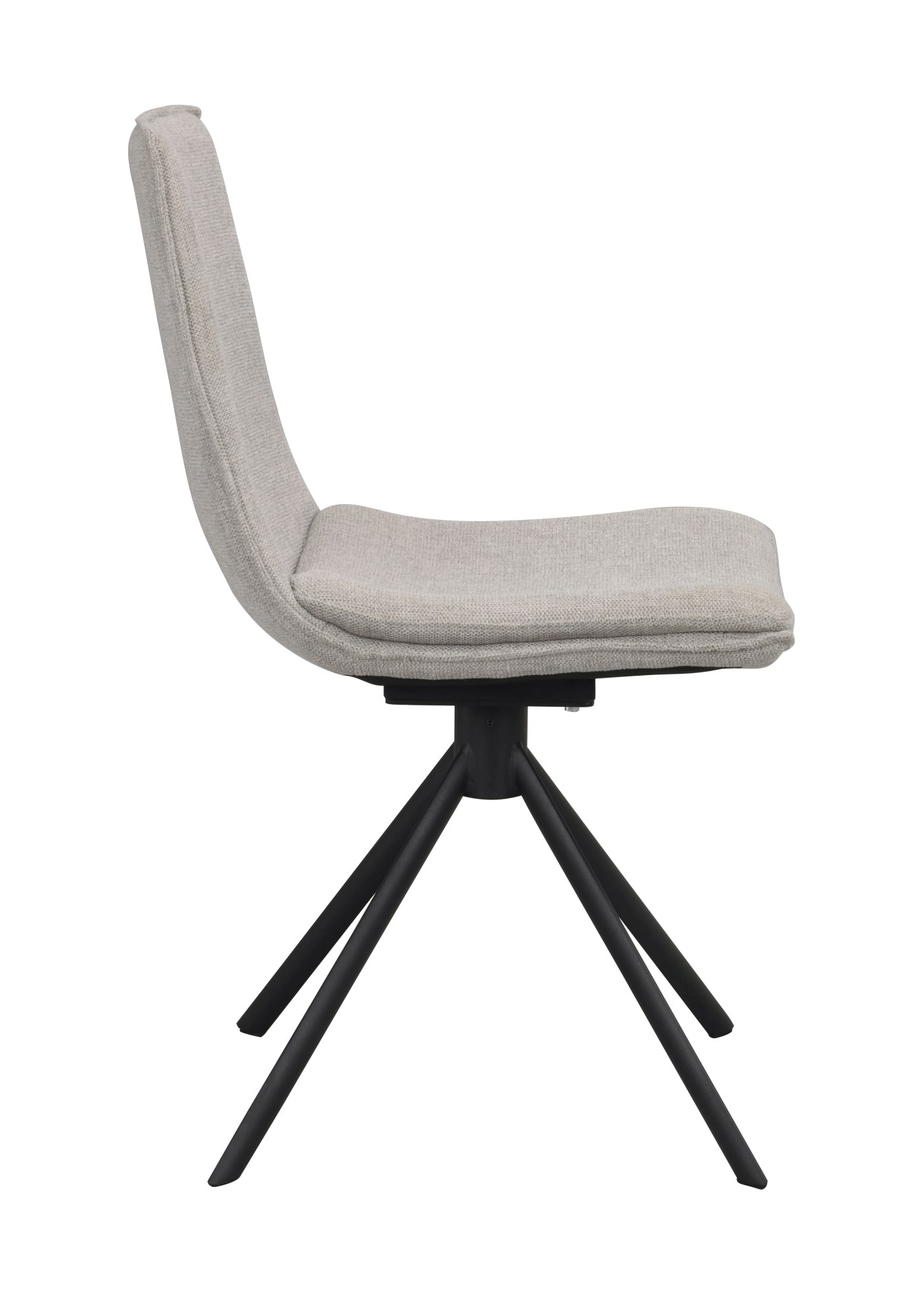 Komfortabel & schön – Stuhl Lowell 2er Set Drehgestell, Stoff Grau.