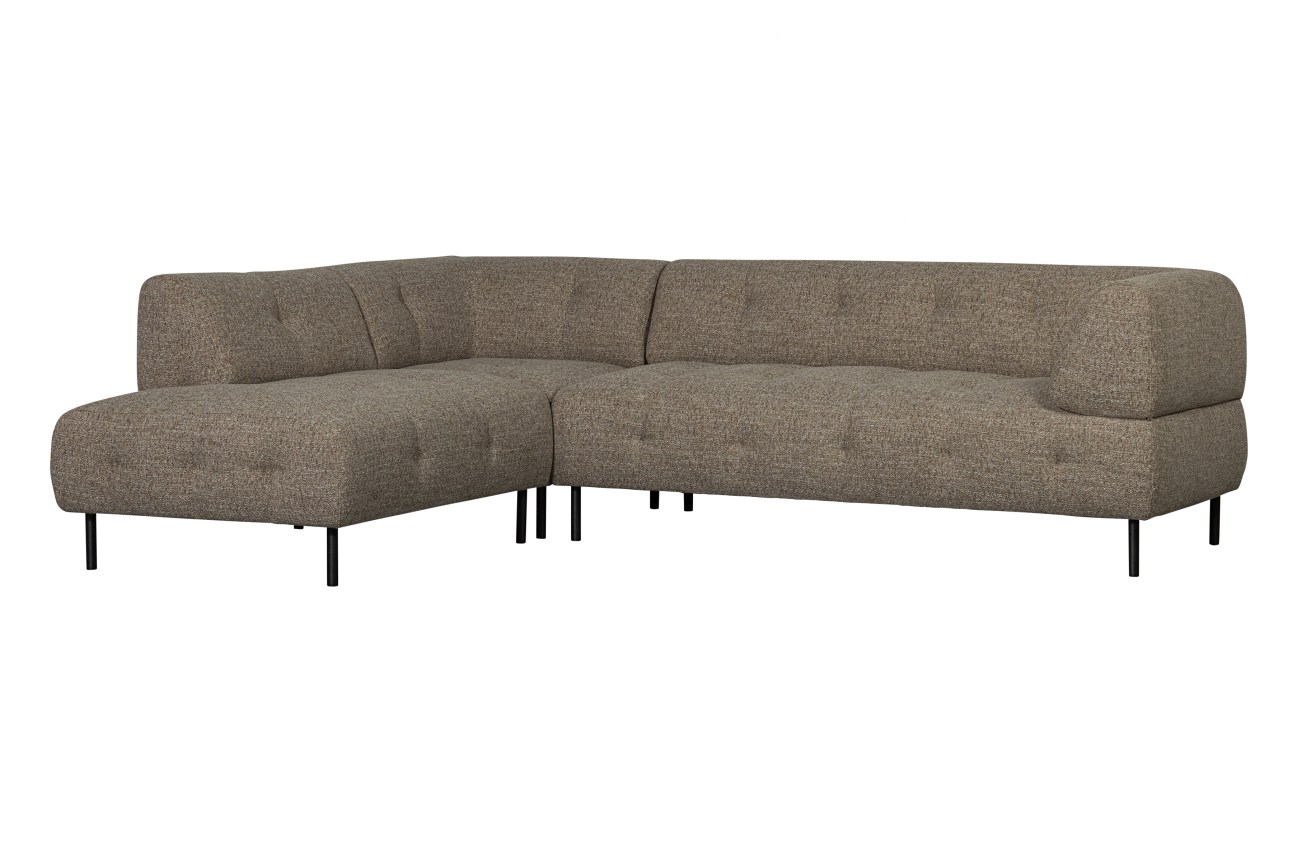 Ecksofa Lloyd aus grobmaschigen Stoff Links, Dunkelbraun Ecksofa Lloyd aus grobmaschigen Stoff Links, Dunkelbraun