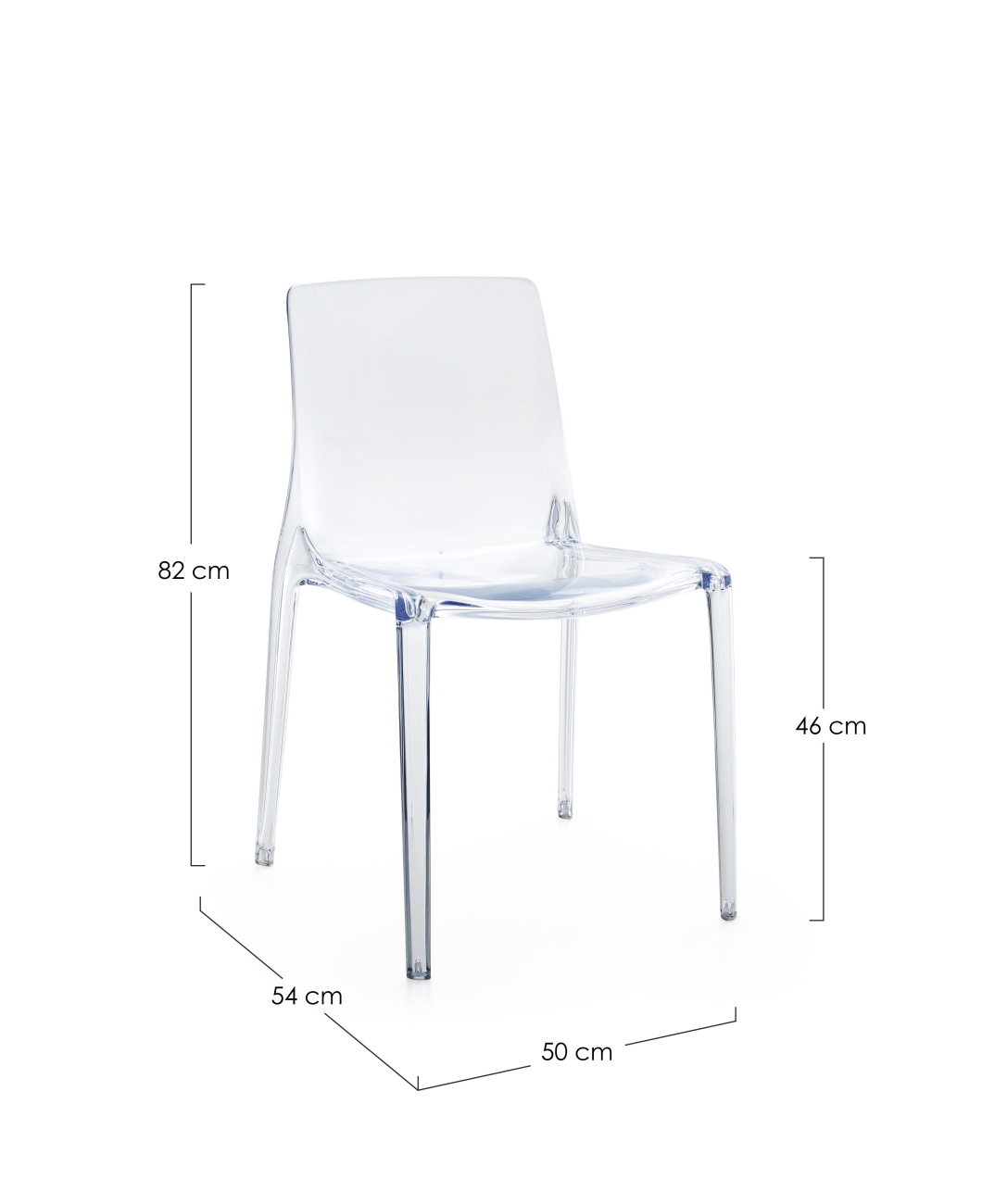 Gartenstuhl Adele 4er-Set, Transparent