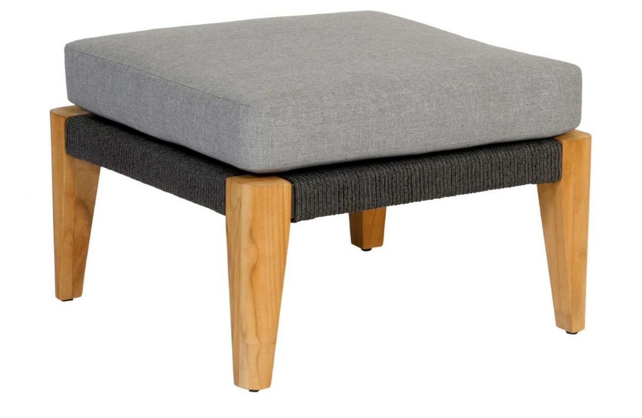 Gartenhocker San Remo aus Teakholz Gartenhocker San Remo aus Teakholz, Schwarz