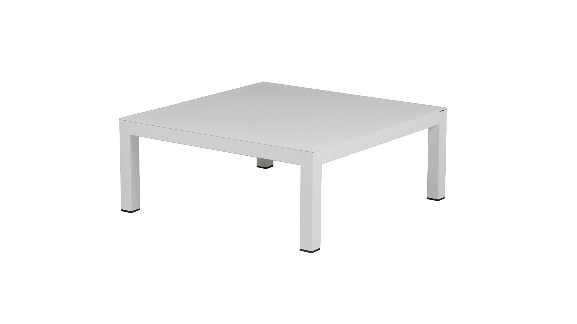 Beistelltisch Domino aus Aluminium, Weiß, 70x70 cm Beistelltisch Domino aus Aluminium, Weiß, 70x70 cm