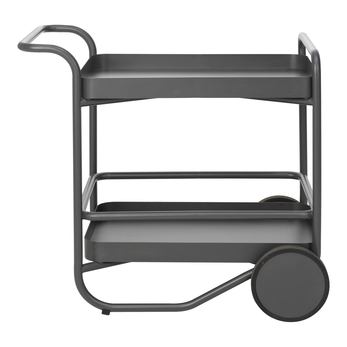 Garten-Servierwagen Trolly, Anthrazit - aus Aluminium, mit Rollen