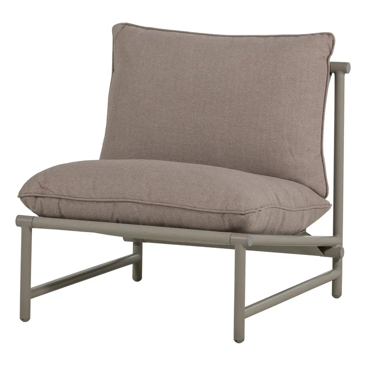 Gartensessel Elvo - Aluminium & Olefin-Stoff, Sand