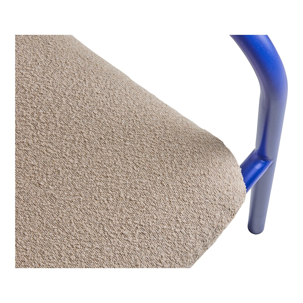 Gartensessel Bendt mit Kissen aus Aluminium, modern skandinavisch, indigo blau, gepolstert