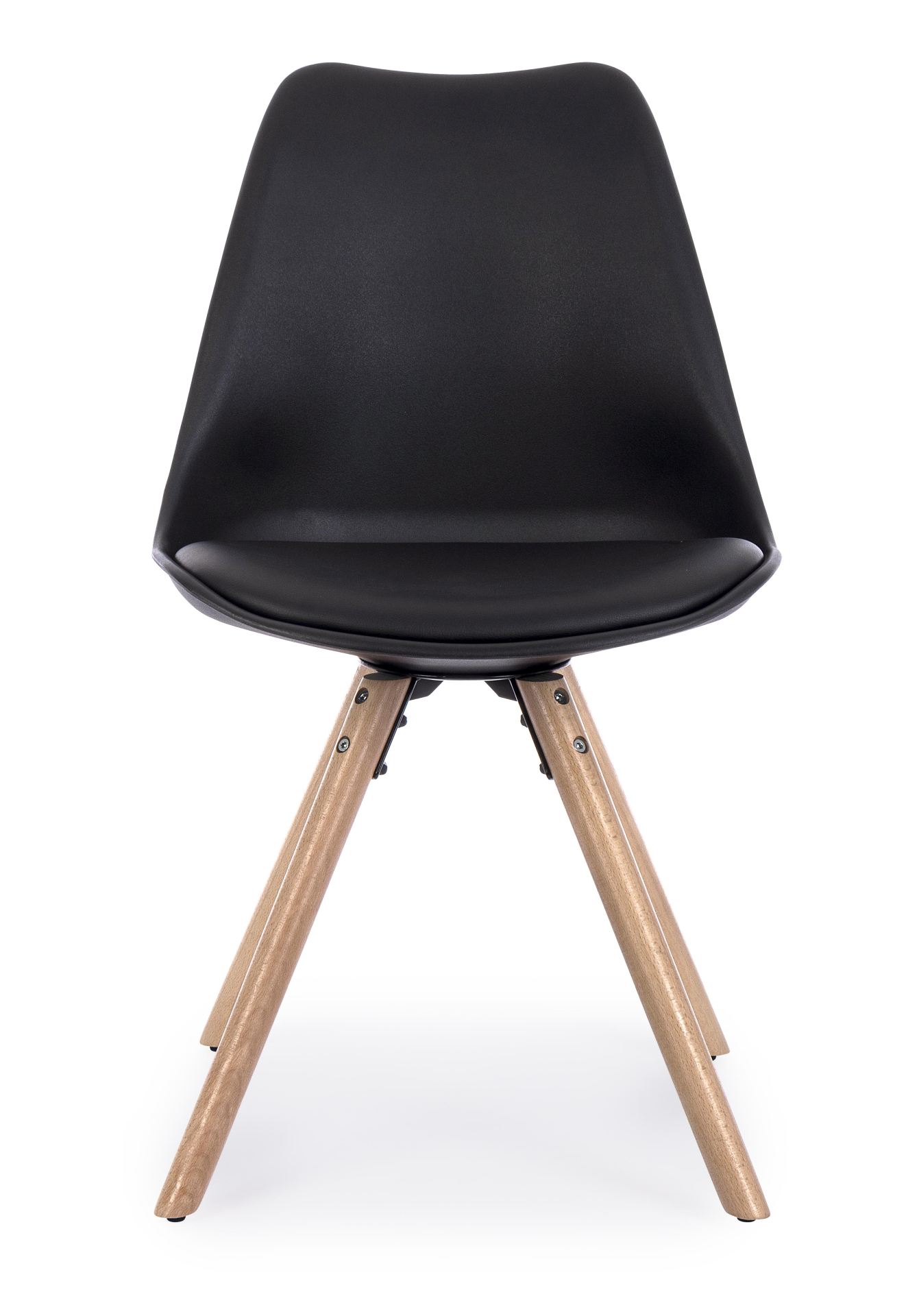 Der Stuhl New Trend überzeugt mit seinem modernem Design. Gefertigt wurde der Stuhl aus Kunststoff, welcher einen schwarzen Farbton besitzt. Das Gestell ist aus Buchenholz. Die Sitzhöhe des Stuhls ist 49 cm