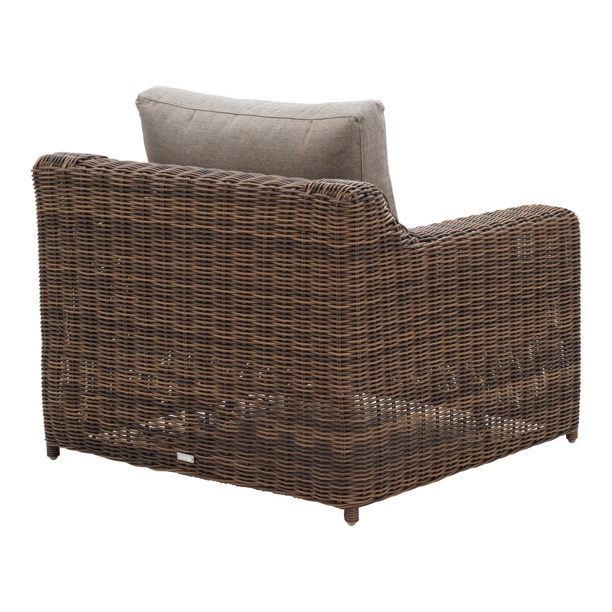 Gartensessel Glendon Dunkelbraun - Polyrattan & wasserabweisender Stoff