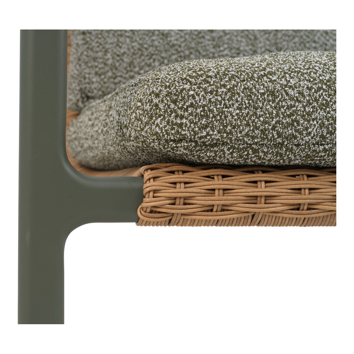 Gartensofa Motty 2-Sitzer, Aluminium & Polyrattan, Nordic Green/Verde Grün