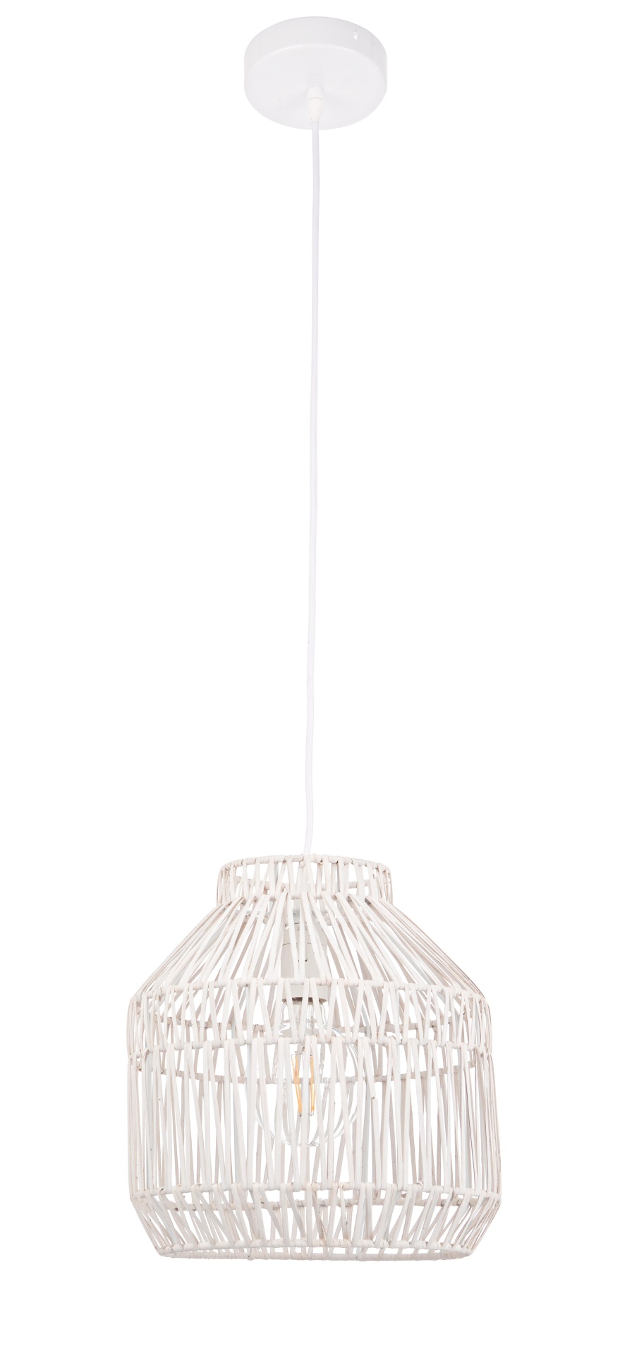 Hängeleuchte Altek aus Weidengeflecht, Weiß Hängeleuchte Altek aus Weidengeflecht, Weiß