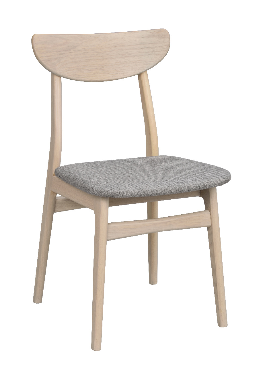 Stuhl Rodham 2er Set, Whitewash / Hellgrau