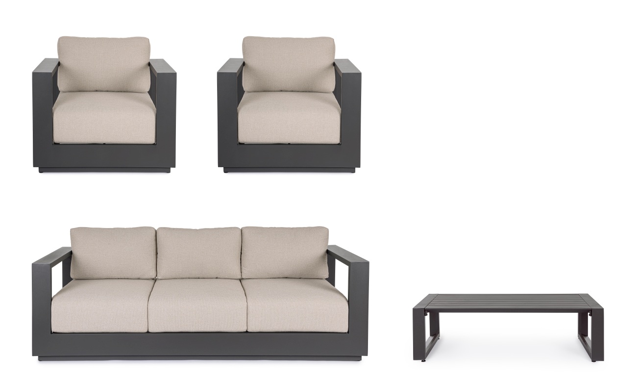 Garten-Set Moses 4er Gruppe, Anthrazit