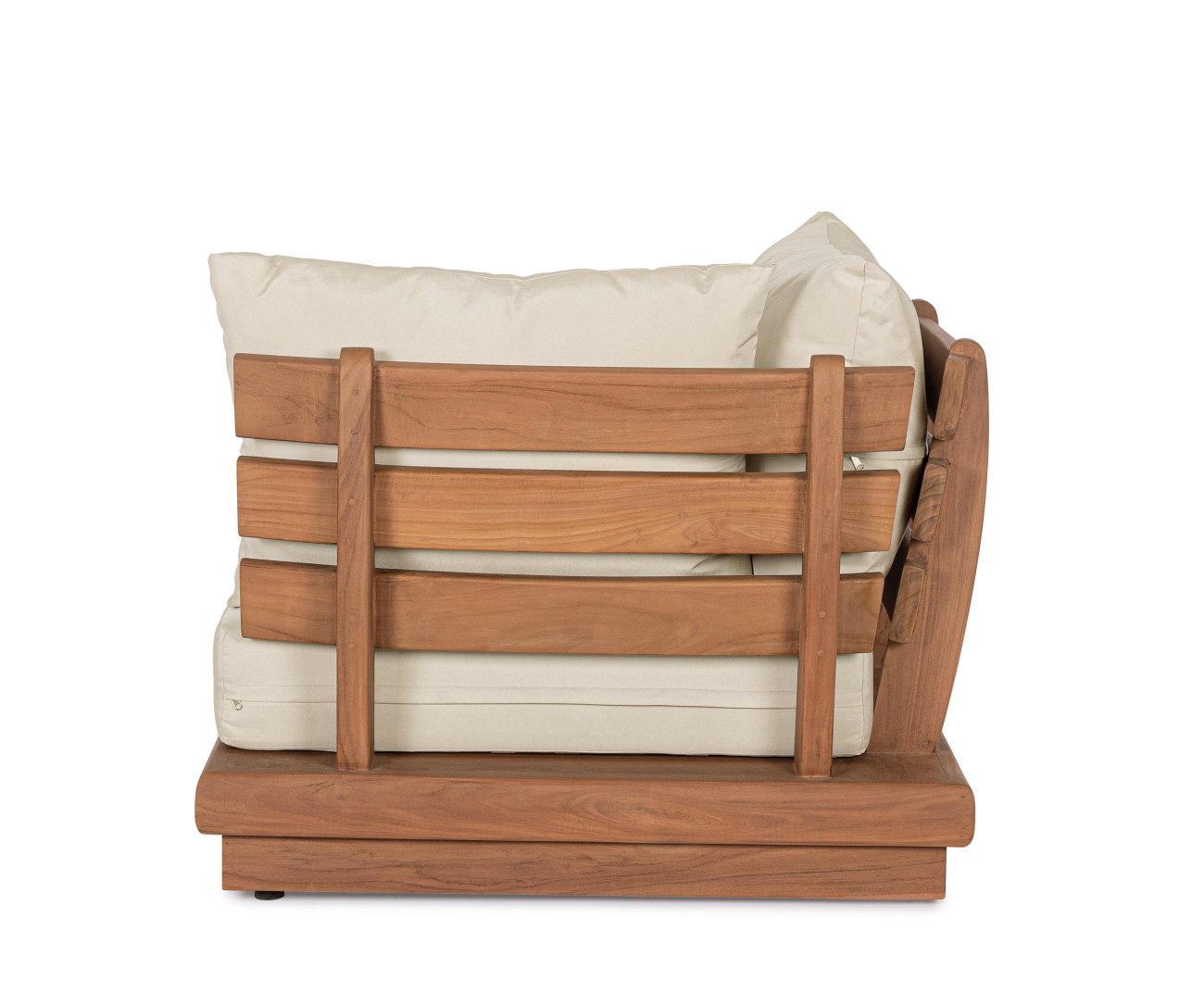 Gartenmodulsofa Delgada aus Teakholz, Eck-Element