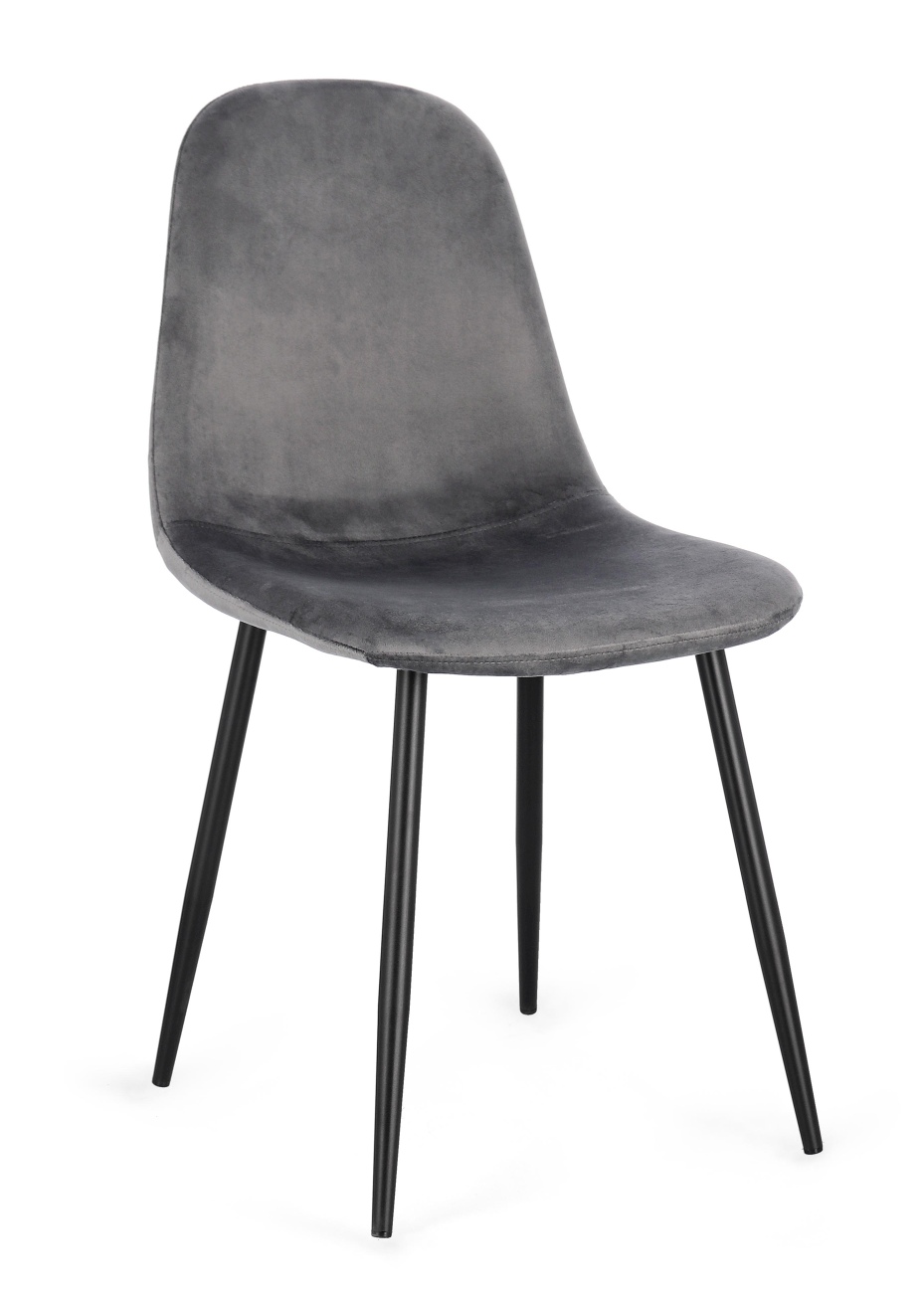 Esszimmerstuhl New Irelia 4er-Set aus Samt, Dunkelgrau Esszimmerstuhl New Irelia 4er-Set aus Samt, Dunkelgrau