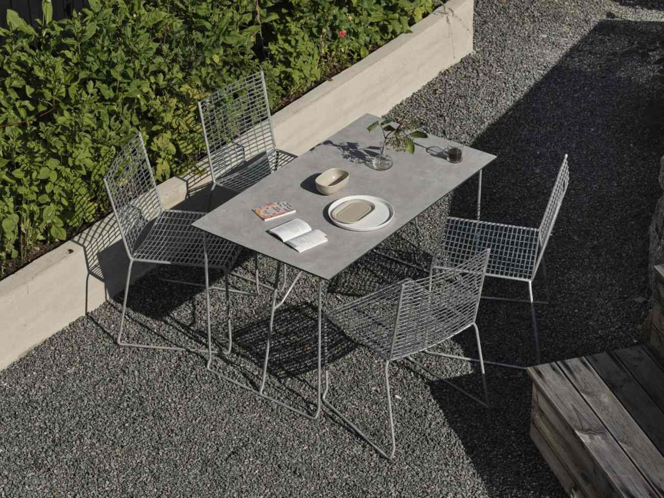 Gartenstuhl Sinarp aus Metall, Silber