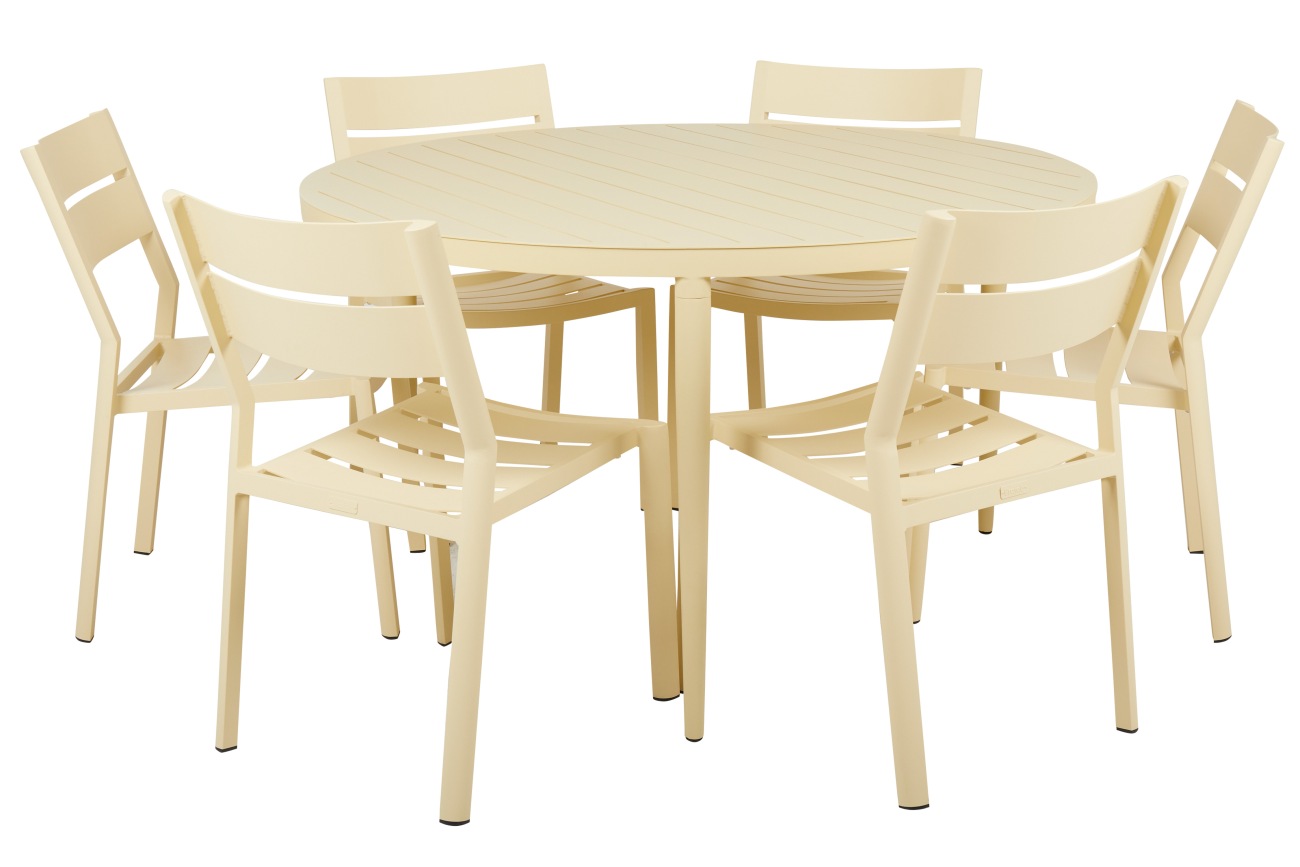 Gartenstuhl Delia aus Aluminium, Lemon