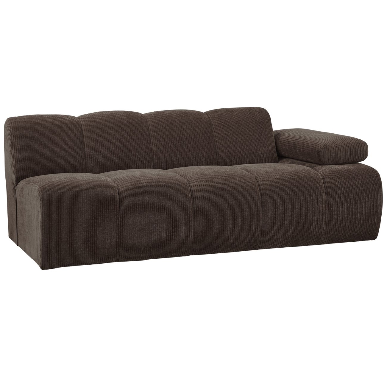 Modulsofa Mojo Flachcord 2er Arm-Rechts, Braun Modulsofa Mojo Flachcord 2er Arm-Rechts, Braun