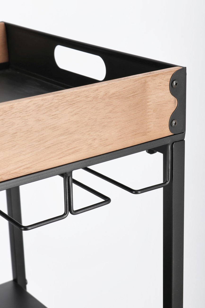 Weinregal Isaac aus Metall, Schwarz