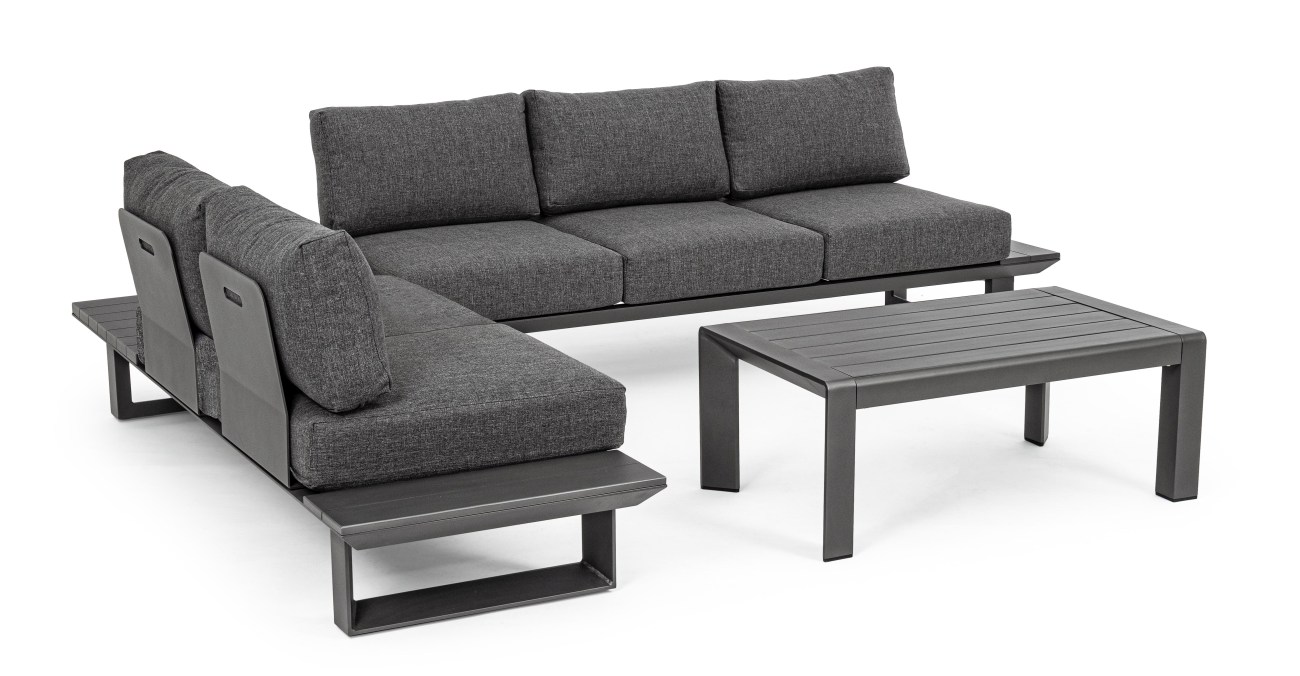 Garten-Set Konnor 3er Gruppe, Anthrazit