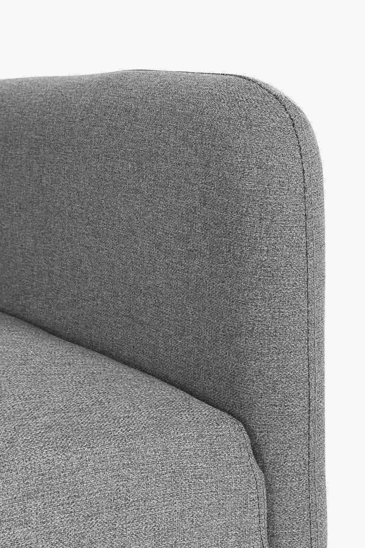Das Schlafsofa Bridjet überzeugt mit seinem klassischen Design. Gefertigt wurde es aus Stoff, welcher einen grauen Farbton besitzt. Das Gestell ist aus Metall und hat eine schwarzen Farbe. Die Schlaffunktion hat ein Maß von 180x105 cm. Das Sofa ist in der