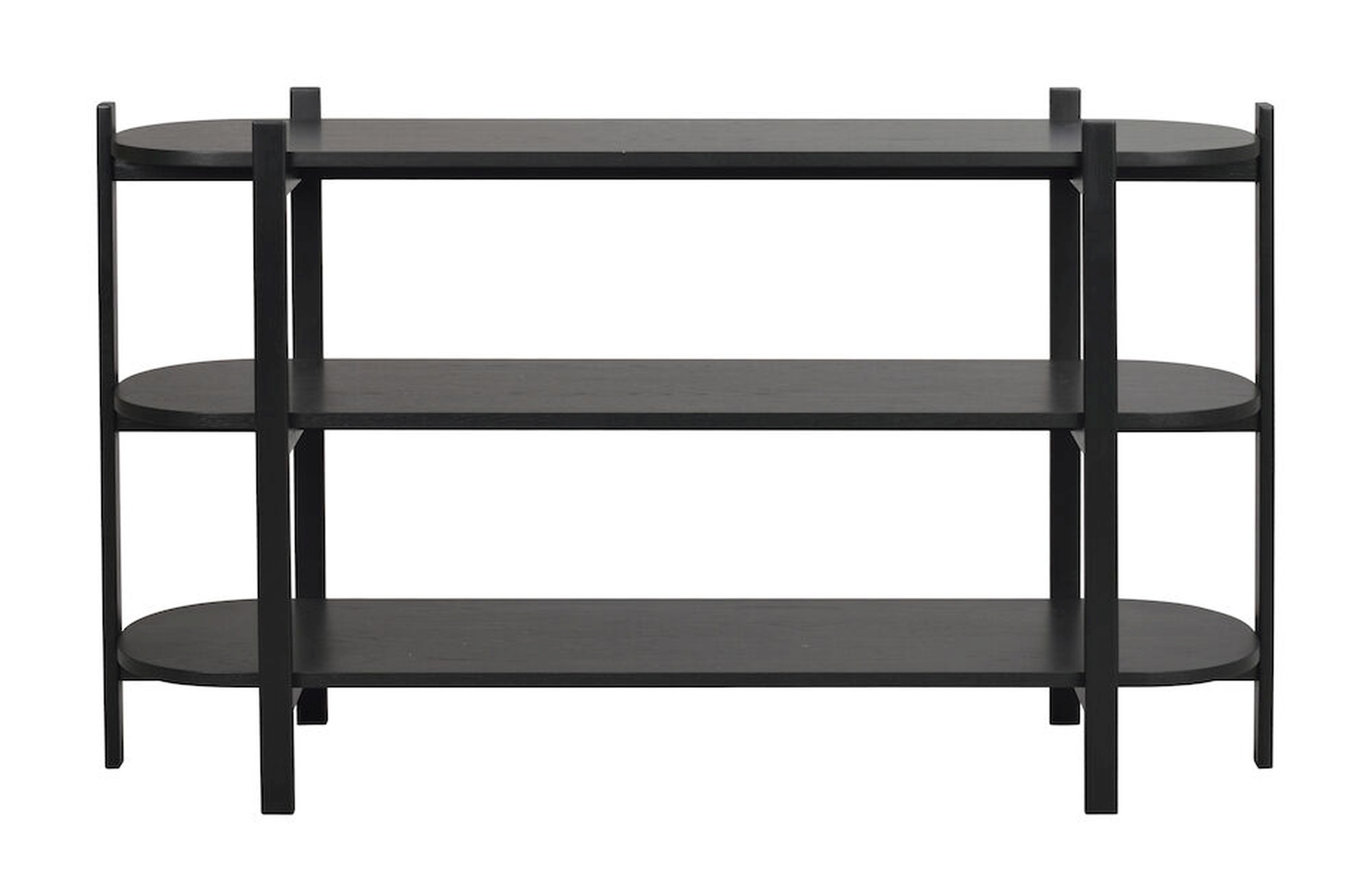 Konsole Tolsona 144x39x85cm, Eiche Schwarz passt perfekt in stilvolle Wohnräume.