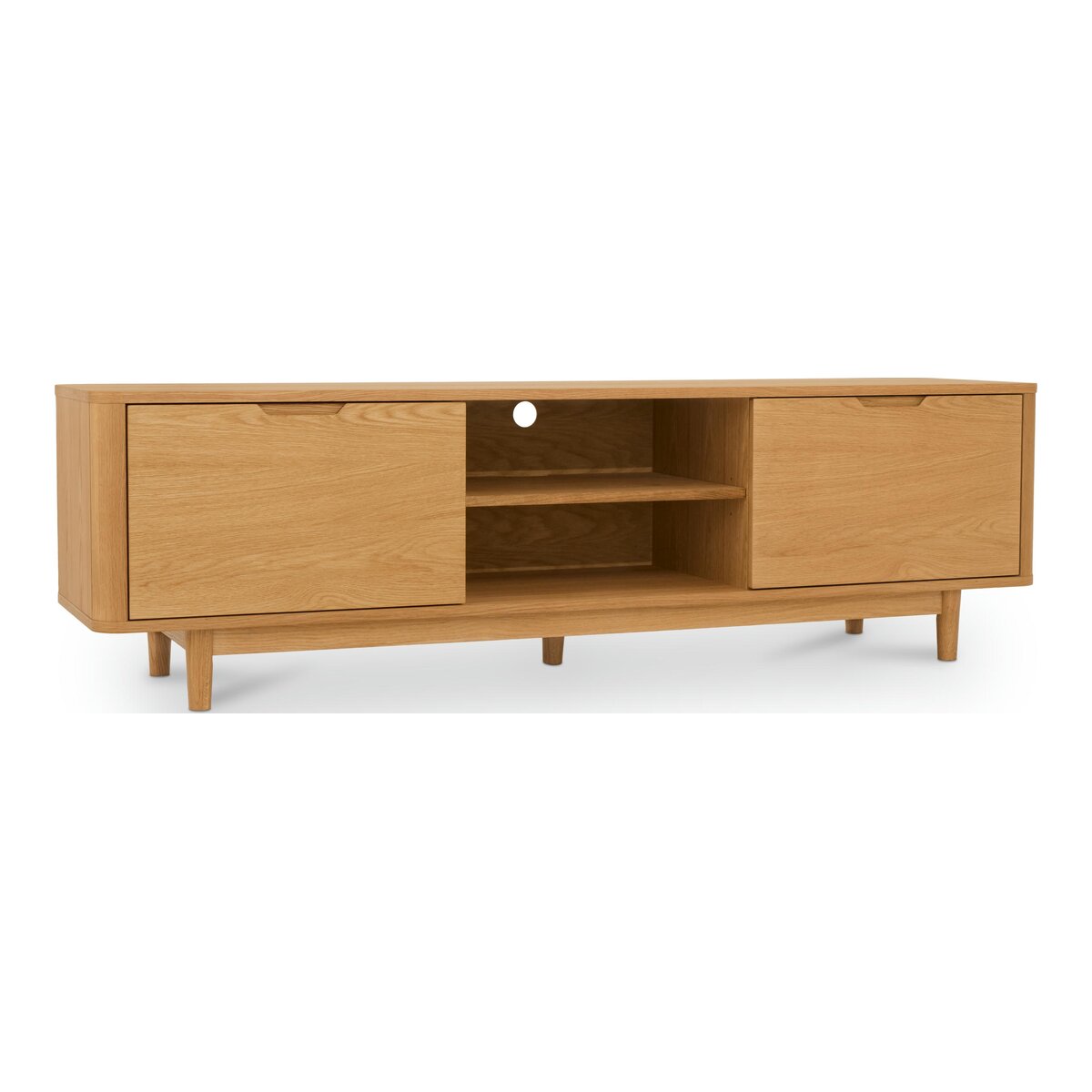 TV-Board Gorbin Eiche Natur 180 cm - mit Türen & Soft-Close