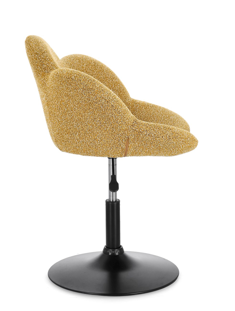 Esszimmerstuhl Fleur 2er-Set, Schwarz / Senf