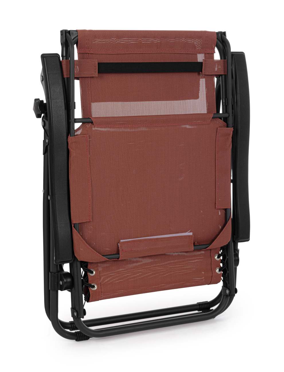 Der Loungesessel Wayne überzeugt mit seinem modernen Design. Gefertigt wurde er aus Textilene, welches einen roten Farbton besitzt. Das Gestell ist aus Metall und hat eine schwarze Farbe. Der Sessel ist klappbar und besitzt ein Dach