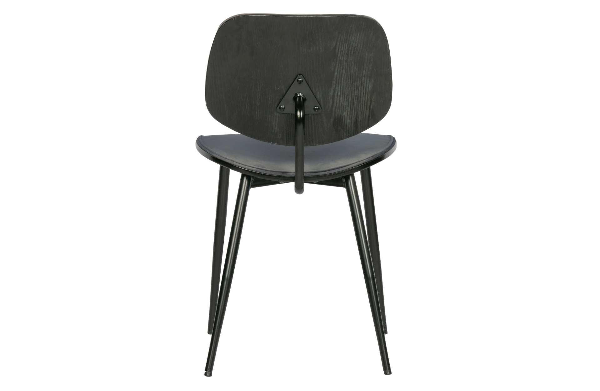 Der Esszimmerstuhl Jackie überzeugt mit seinem modernen Design. Gefertigt wurde er aus Samt, welches einen grauen Farbton besitzt. Das Gestell ist aus Metall und hat eine schwarze Farbe. Der Stuhl verfügt über eine Sitzhöhe von 47 cm.