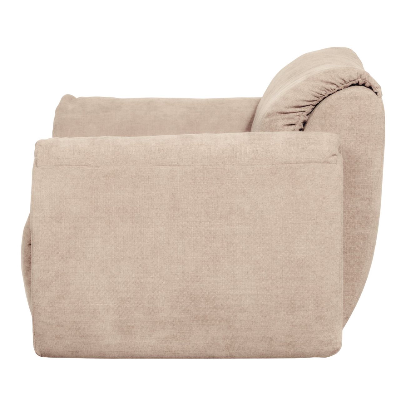 Big-Sessel Baggy aus Chenille-Stoff, Sand