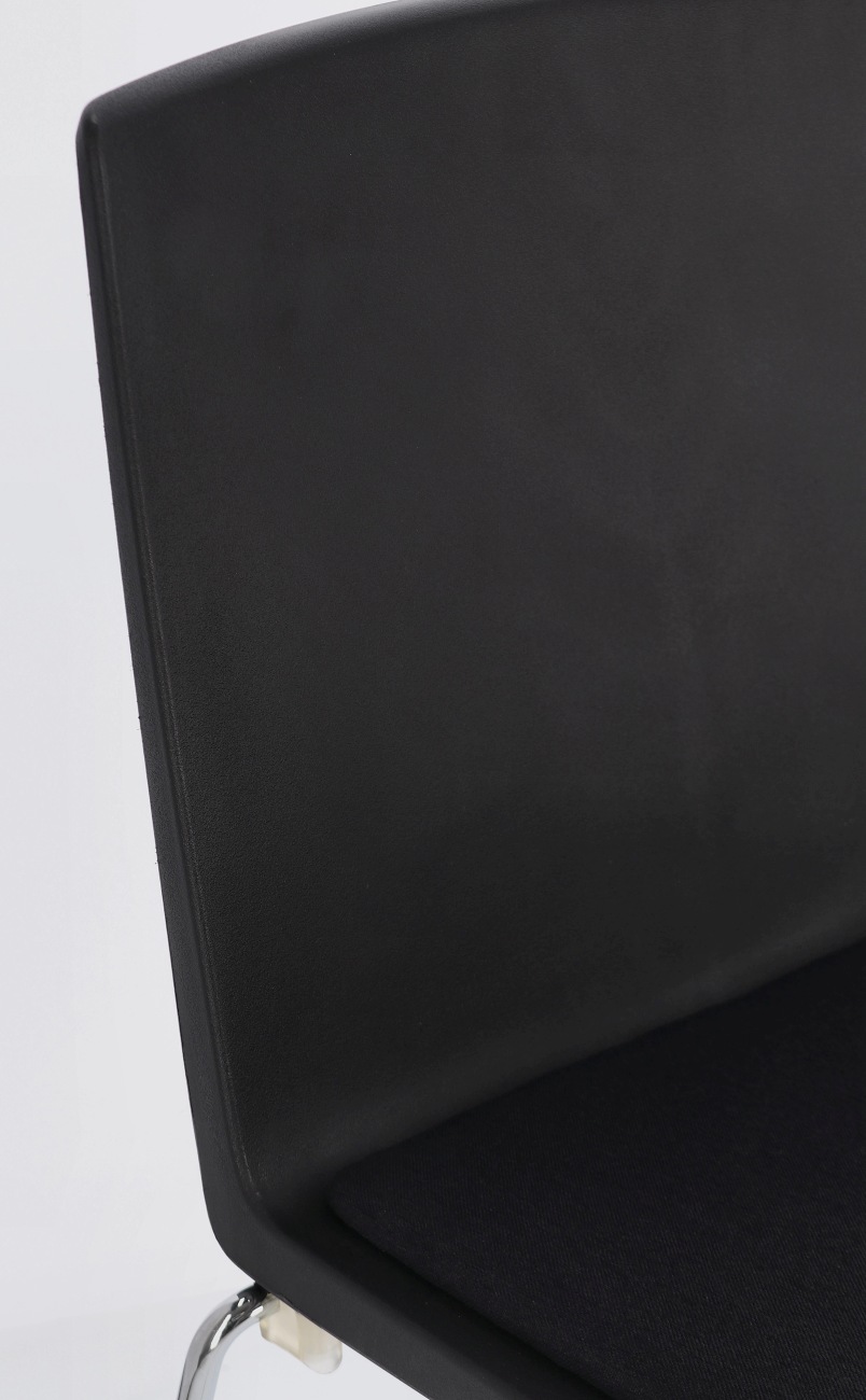 Esszimmerstuhl Giulia 4er-Set aus Metall, Silber/Schwarz