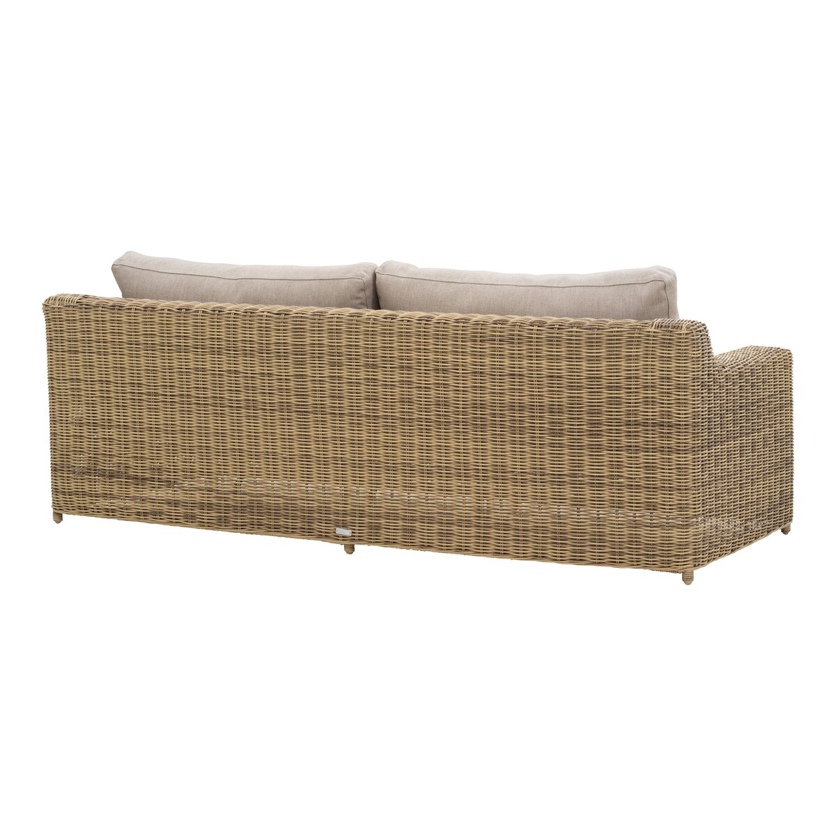 Gartensofa Glendon 2,5-Sitzer, Polyrattan & wasserabweisender Stoff, Natur