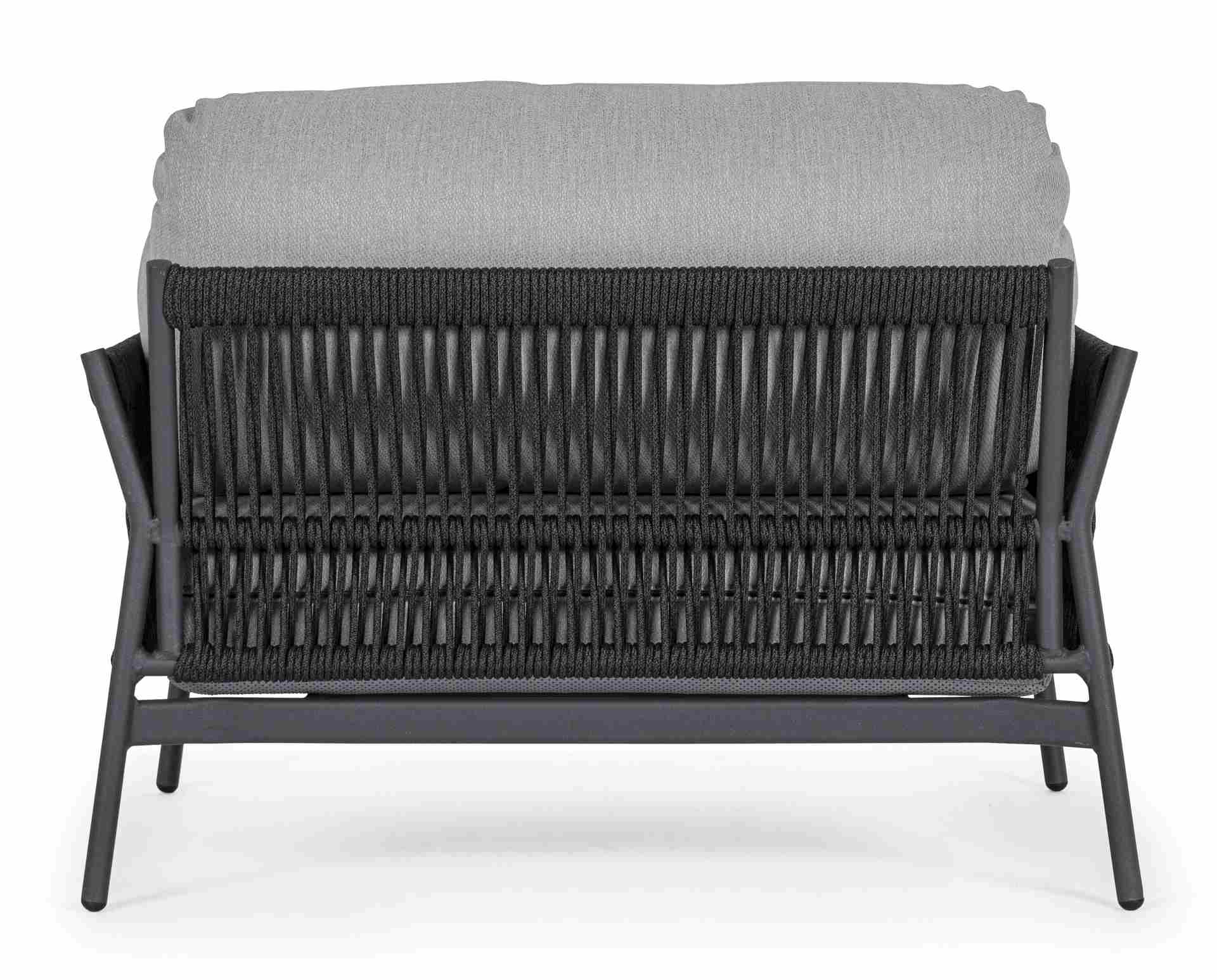 Gartensessel Pardis aus Aluminium, Anthrazit