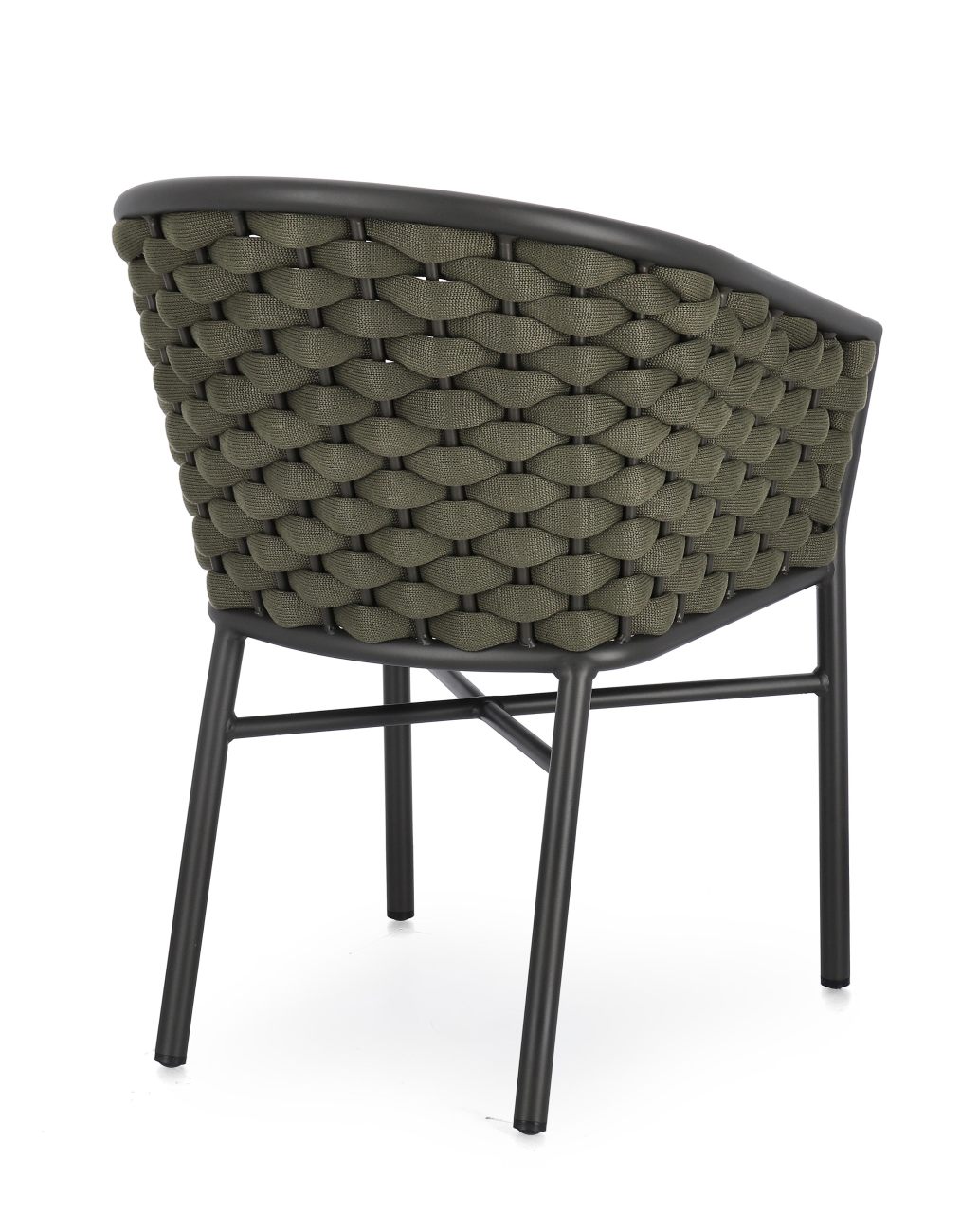 Gartenstuhl Margalida aus Aluminium, Grün / Anthrazit