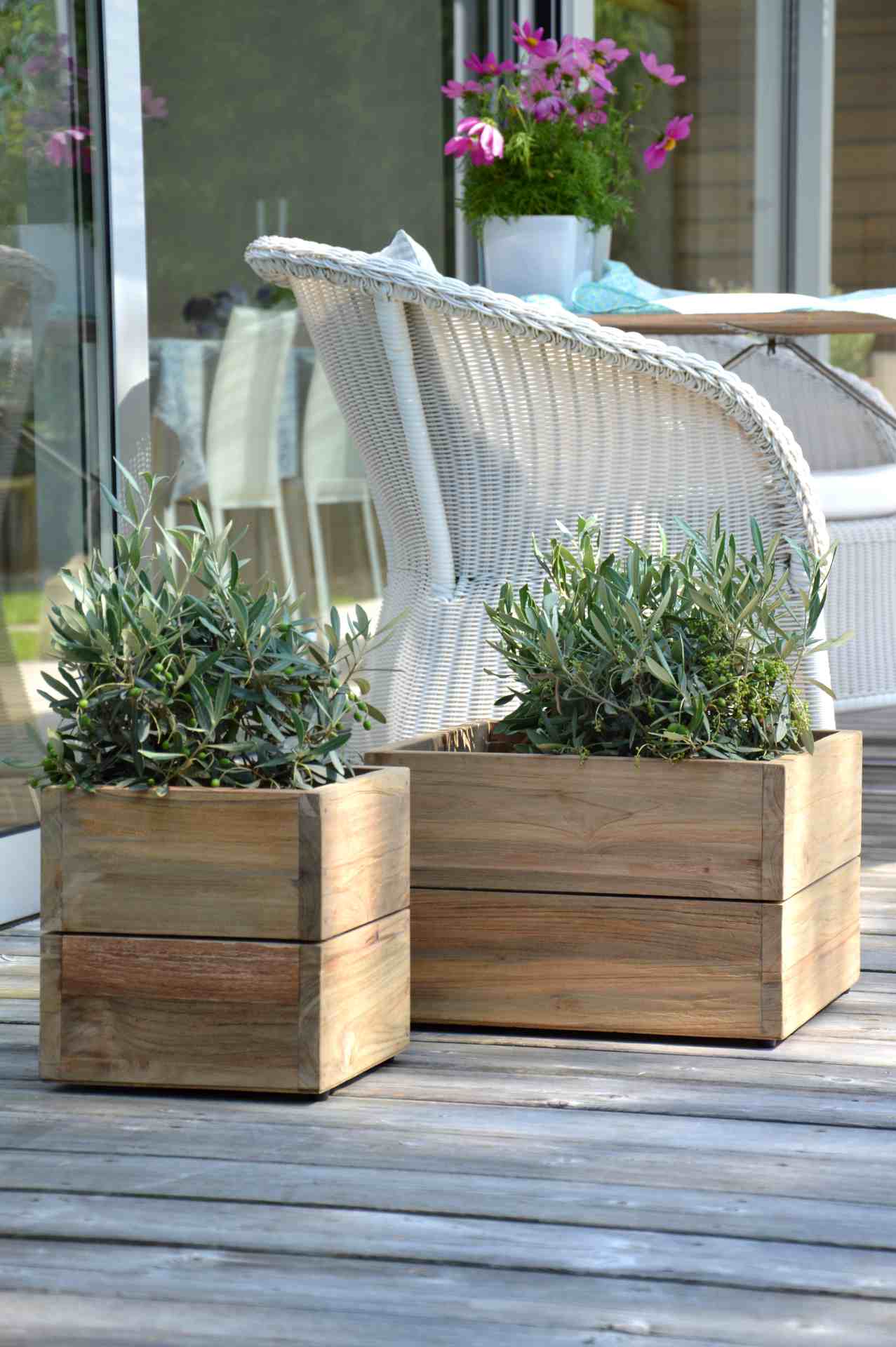 Der Pflanzenbehälter Mini Garden Container wurde aus massivem Holz gefertigt. Das moderne Design wurde von der Marke Jan Kurtz entwickelt.