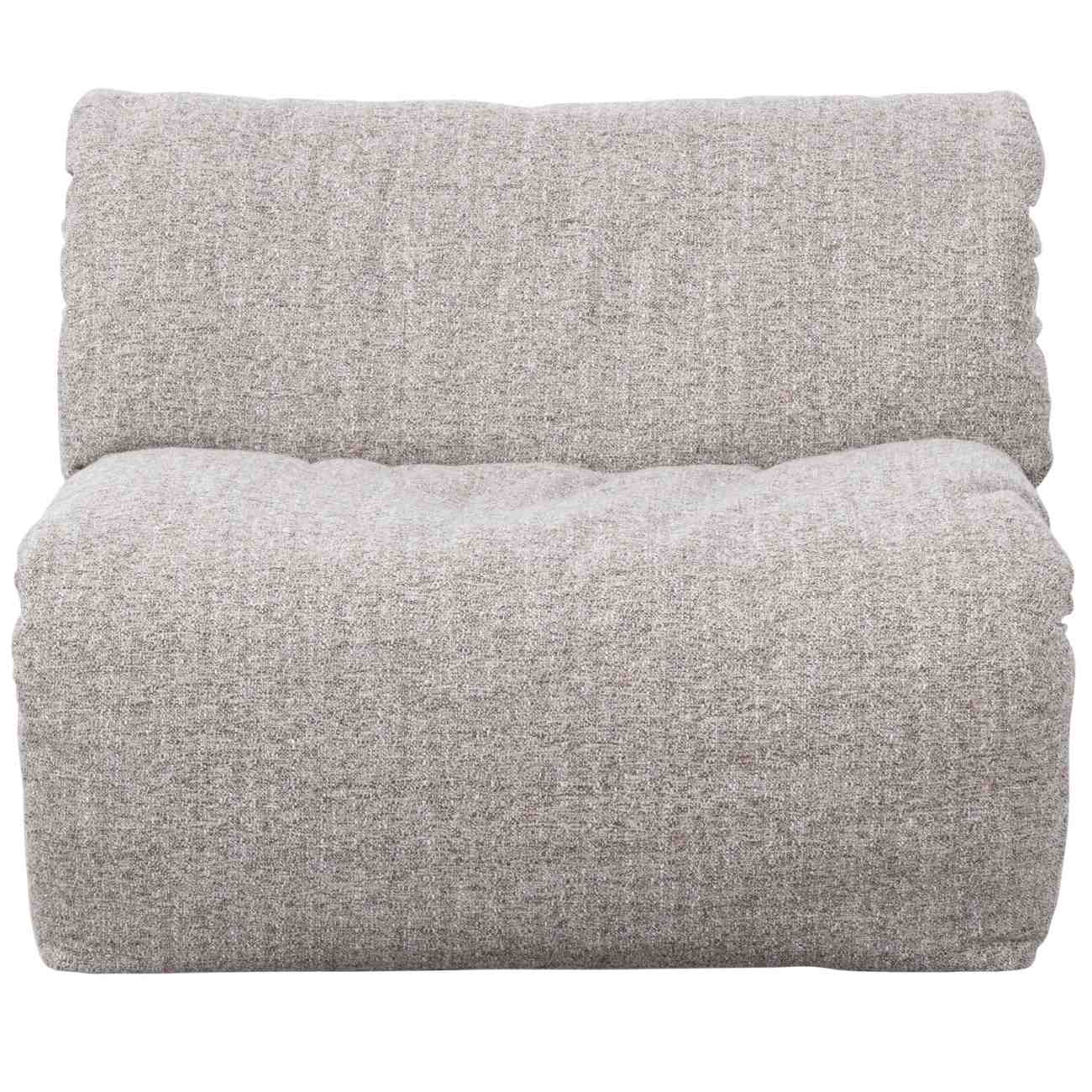 Sessel Baggy aus Melange-Stoff, Natur