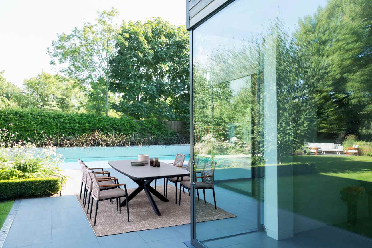 Gartenstuhl Maddox aus Aluminium, Anthrazit