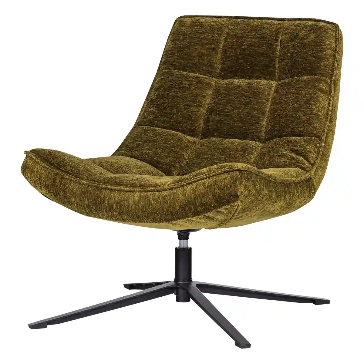 Drehsessel Maudi - Chenille-Stoff Grün